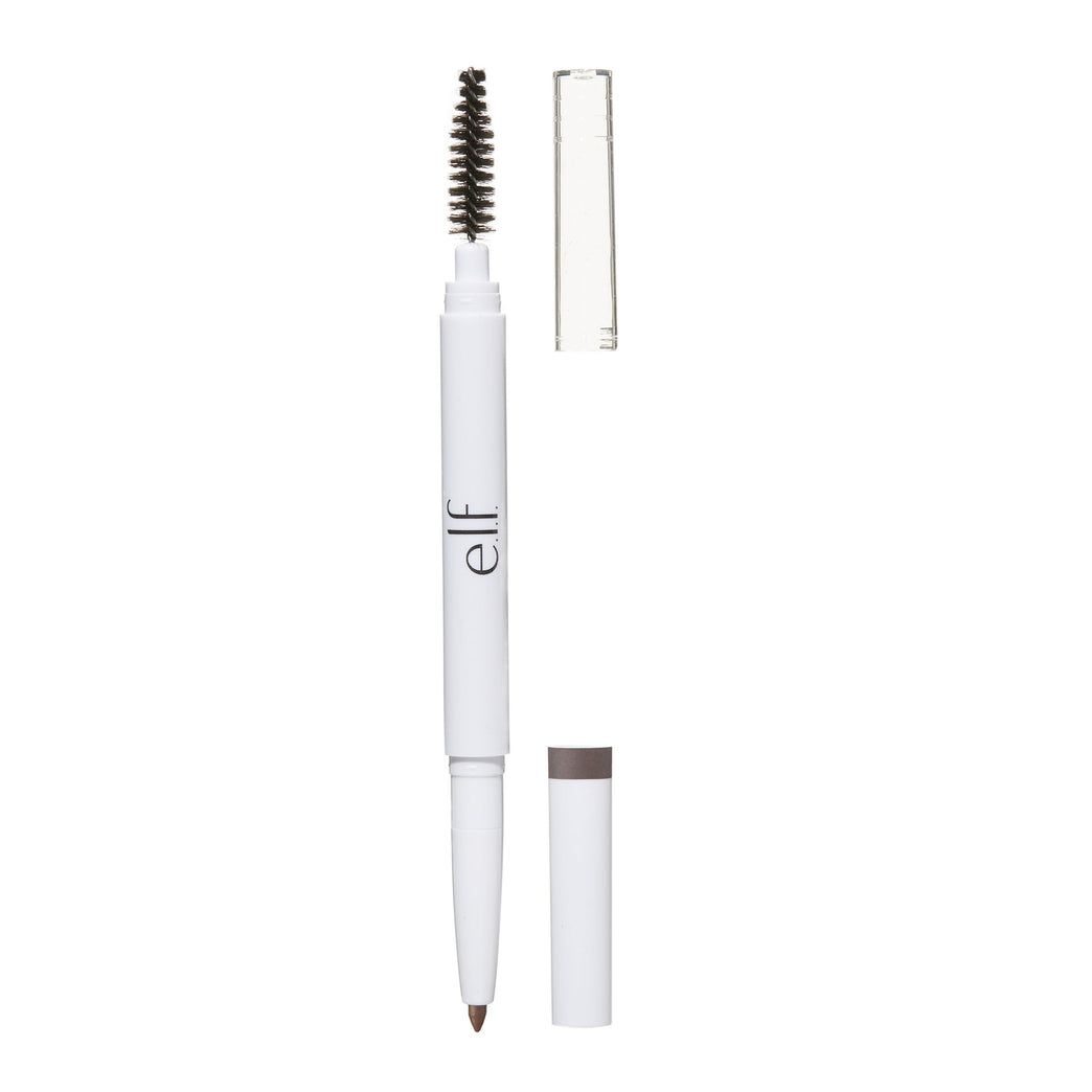 e.l.f Cosmetics Long-Lasting Brow Pencil & Brush Duo, Shapes, Defines, Fills for Thicker, Fuller Brows, Natural Brown, 0.18 g - Vegan & Cruelty-Free