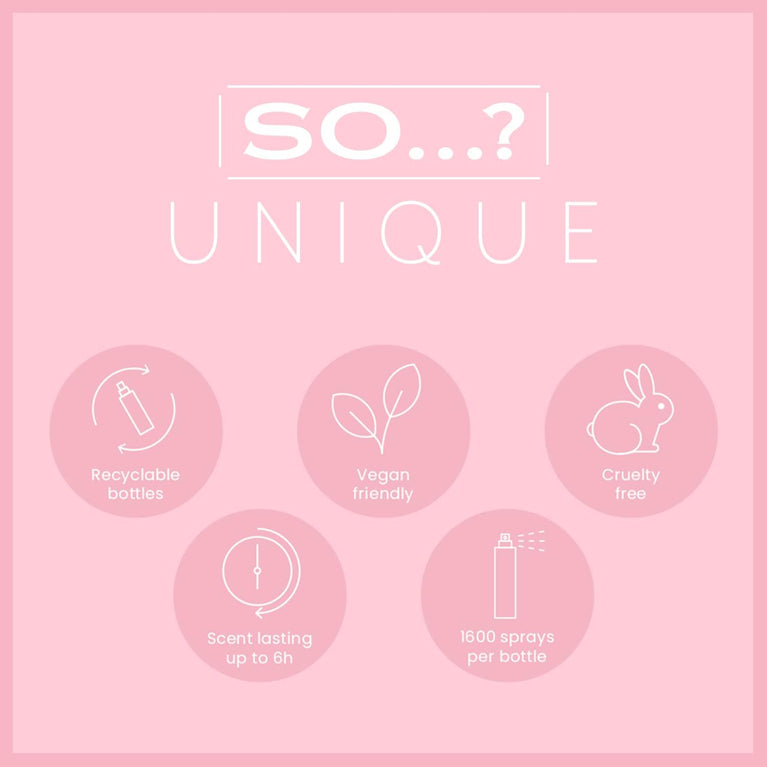 So…? Unique Womens Vanilla Candy Vegan Body Mist Fragrance Spray 150ml (Pack of 3)