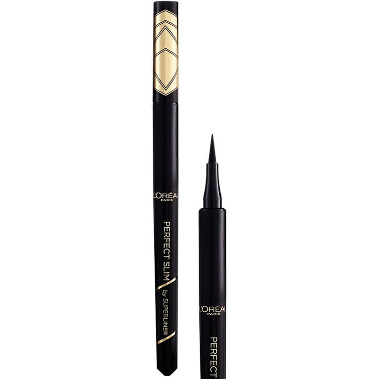 L'Oréal Paris Super Liner Perfect Slim in Intense Black, Long-Lasting Liquid Eyeliner with Precision Felt Tip, Pack of 1