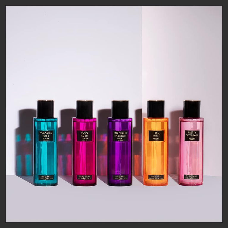 Aoura London Women's Body Mist Bundle - Mixed Fragrance Spray
