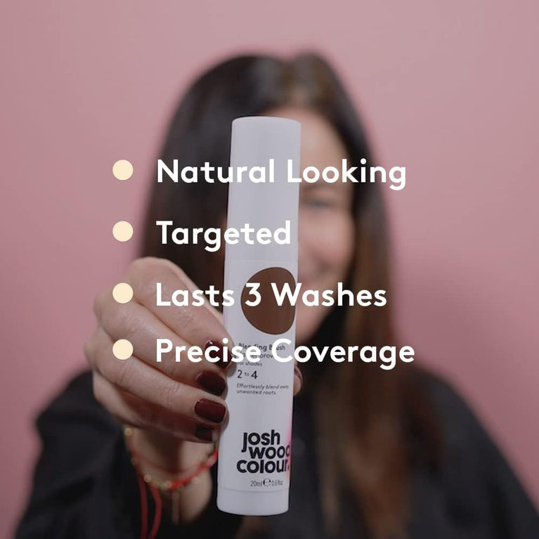 Josh Wood Blending Brush (Dark Blonde) - Grey Root Touch Up Brush to Cover Regrowth in between Colouring - Instant Coverage - Lasts Up to 3 Washes - Vegan (20ml)