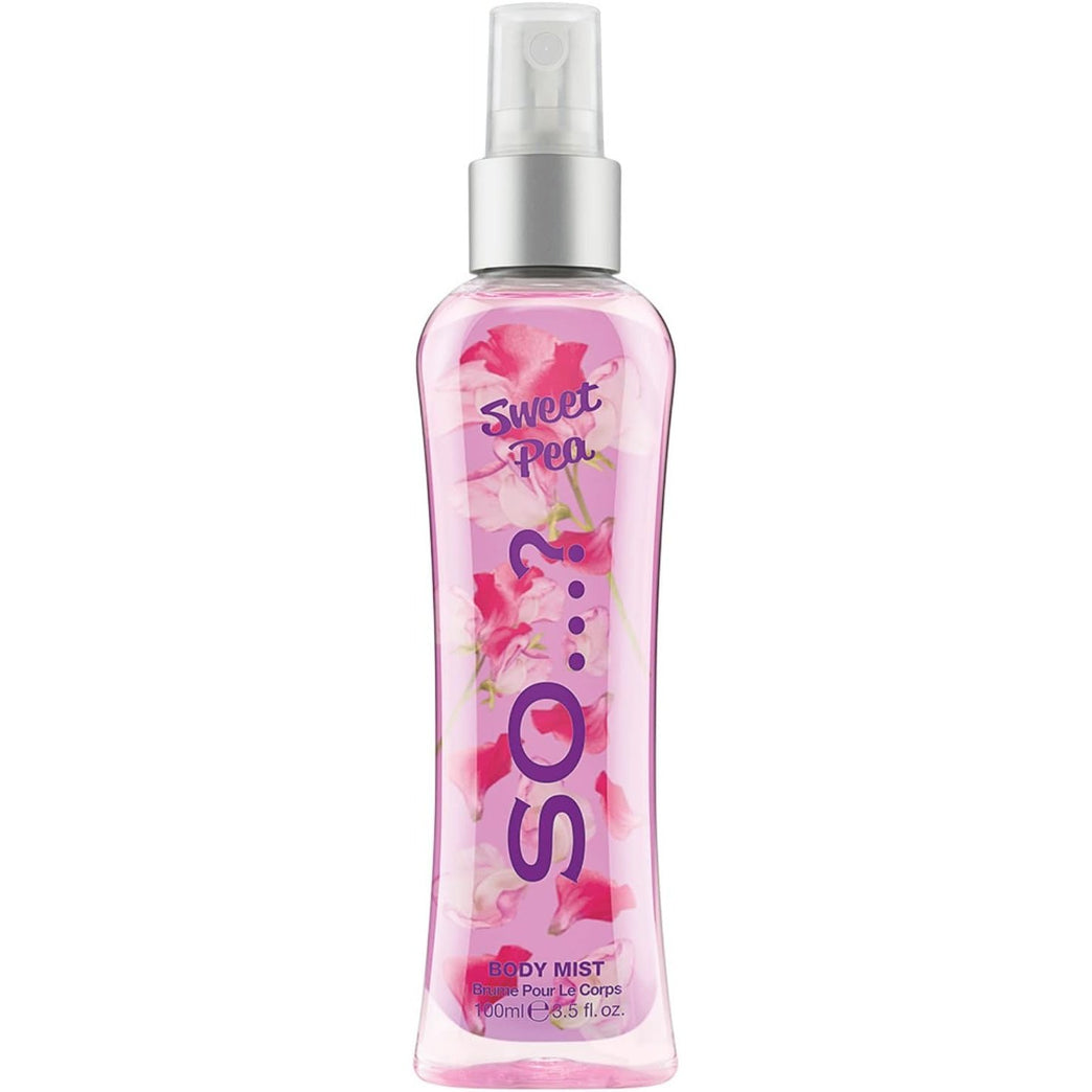 So...? Women's Sweet Pea Body Mist - Floral Fragrance Spray 100ml