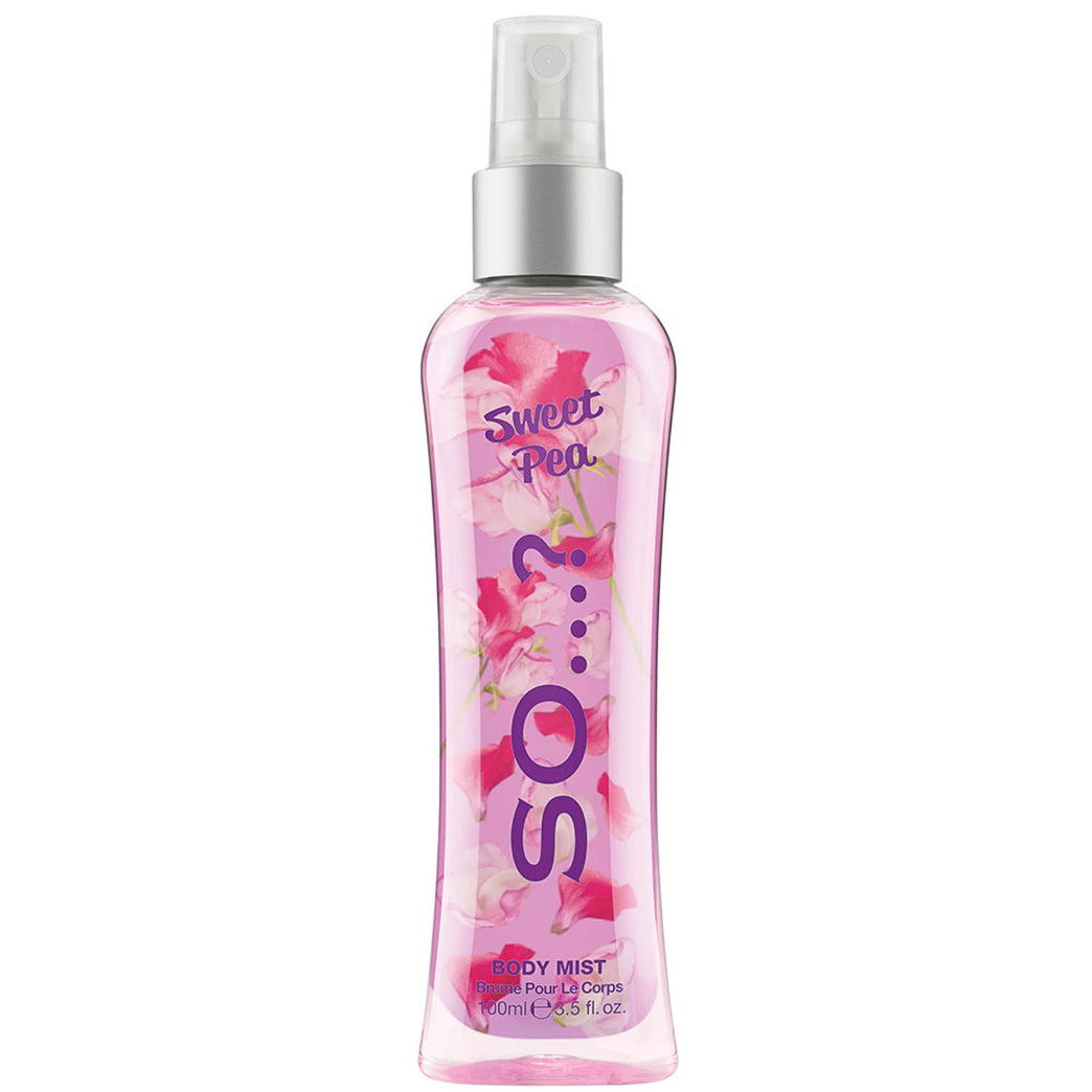 So...? Women's Sweet Pea Body Mist - Floral Fragrance Spray 100ml