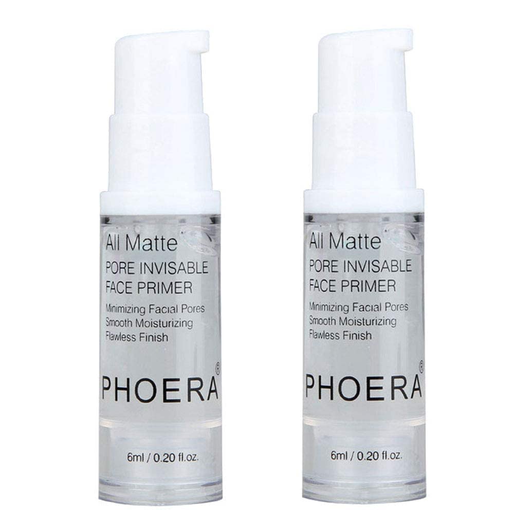 PHOERA 2Pcs All-Day Hydrating Makeup Primer with Matte Finish for Flawless Coverage