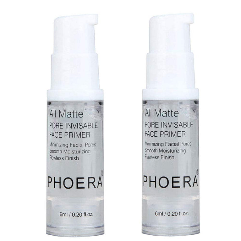 PHOERA 2Pcs All-Day Hydrating Makeup Primer with Matte Finish for Flawless Coverage