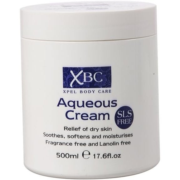 XBC SLS Free Aqueous Body Cream - Nourishing Moisturizer for Dry Skin 500 ml