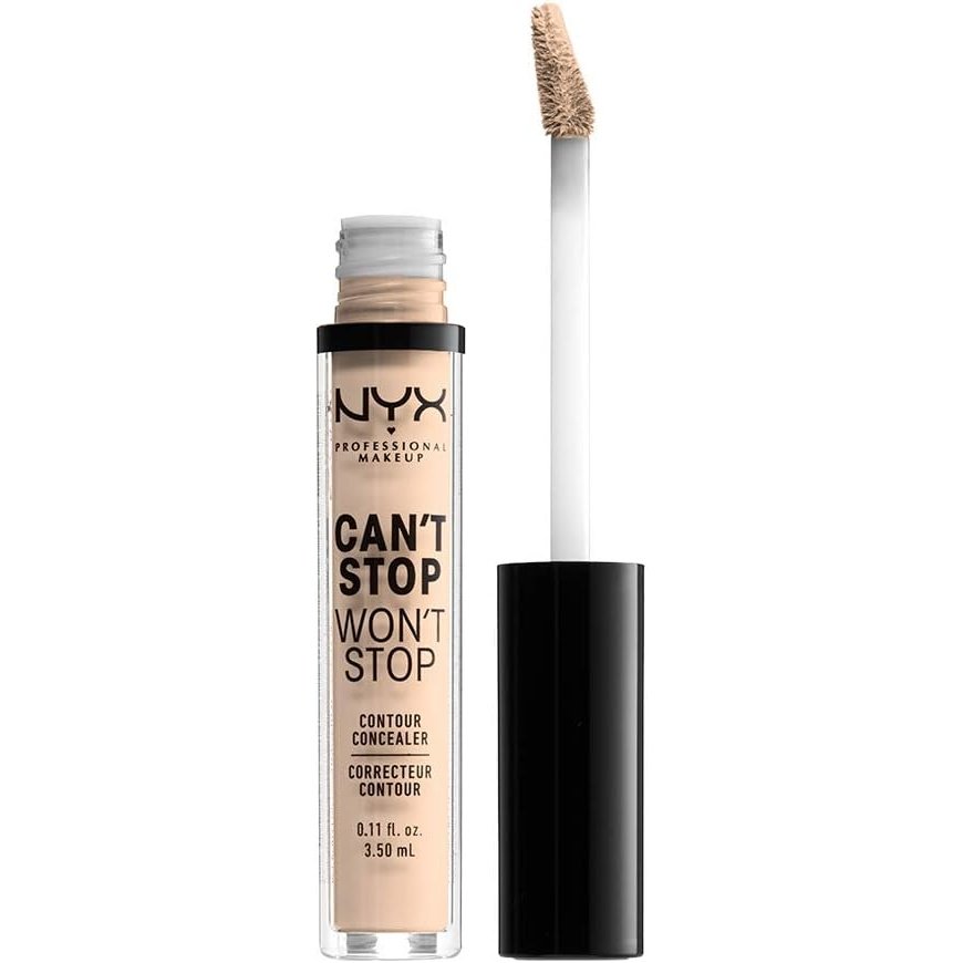 NYX Professional Makeup Can't Stop Won't Stop Light Ivory Concealer, Full Coverage, Matte Finish, 3.50 ml