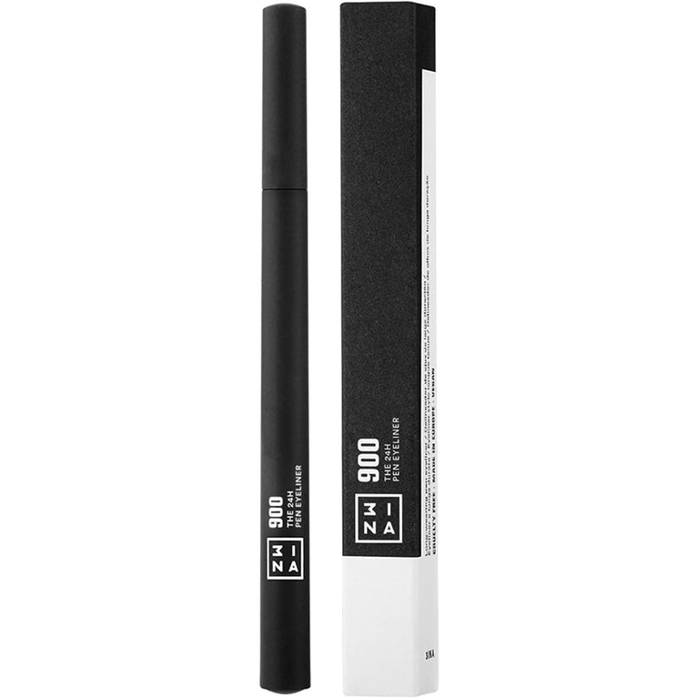 3INA Ultra-Longwear Matte Eyeliner Pen - 24 Hour Bold Pigmented Black Liner - Vegan, Smudge-Proof and Sensitive Eye Friendly Makeup - Easy Application Precision Tip for Perfect Wings - Cruelty Free