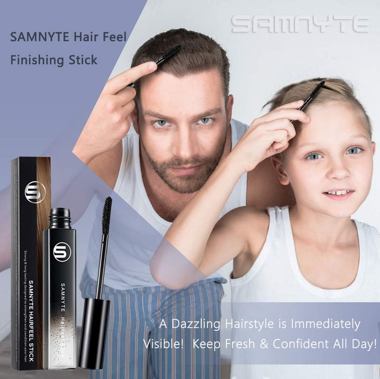 Samnyte Hairfeel Stick 2 PACKS × 18ML Hairfeel Finishing Stick Flyaway Hair Feel Stick Magic Hair Finishing Stick Hair Mascara Small Broken Hair Finishing Cream and Not Greasy Hair Styling Wax Stick