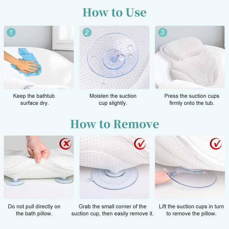 Luxury 4D Air Mesh Bath Pillow for Ultimate Relaxation