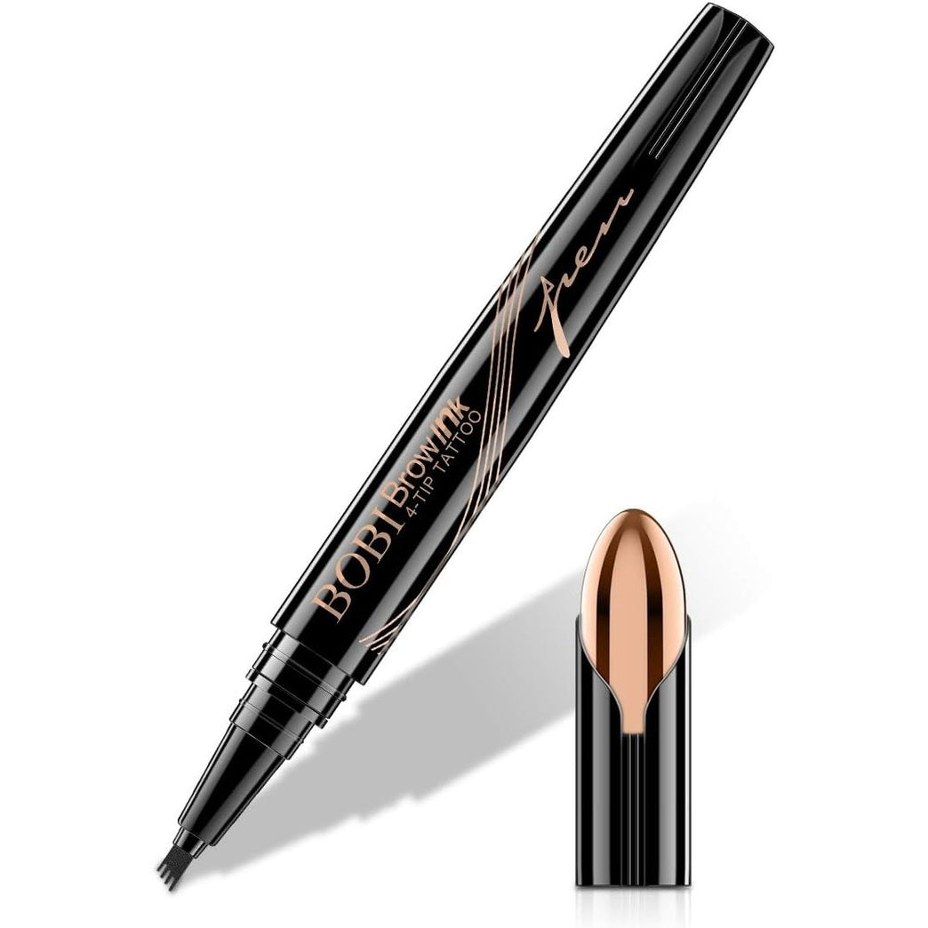 Long-lasting Waterproof and Smudgeproof Fork-Tipped Eyebrow Pencil for Naturally Defined and Full Eyebrows - Dark Brown