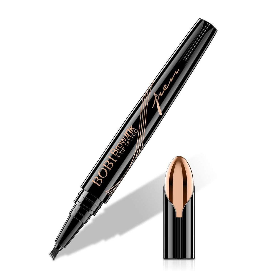 Long-lasting Waterproof and Smudgeproof Fork-Tipped Eyebrow Pencil for Naturally Defined and Full Eyebrows - Dark Brown