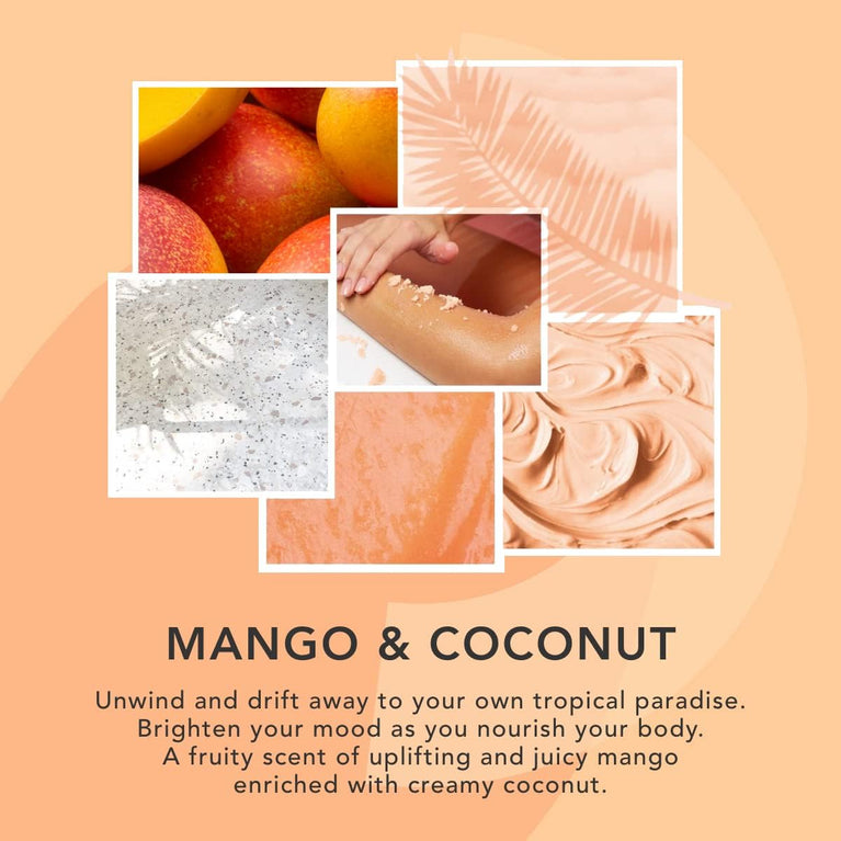 Sunday Rain Mango and Coconut Polishing Body Scrub for Soft and Smooth Skin, 265g