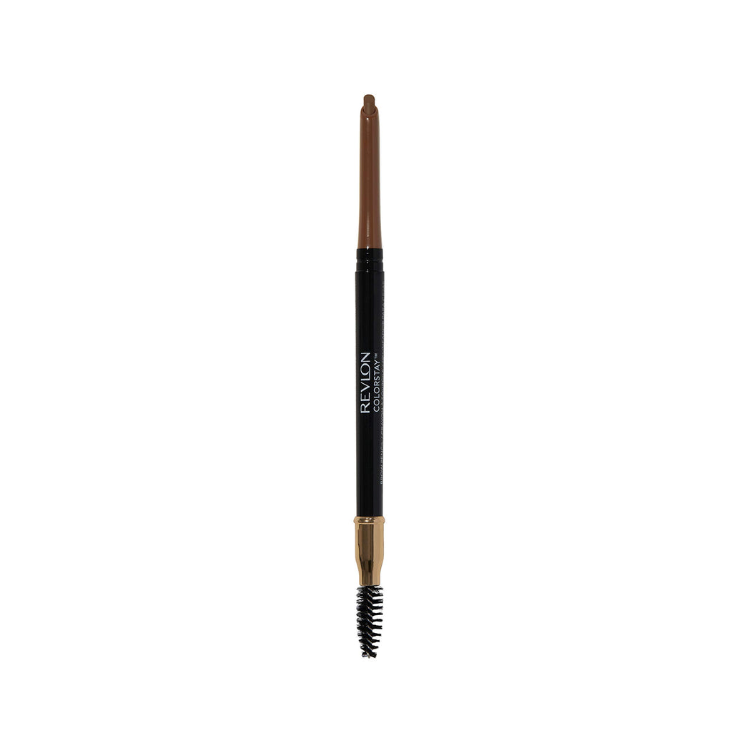 Revlon Waterproof Brow Definer Pencil with Dual-End Spoolie Brush, 24HR Long Lasting, 210 Soft Brown, 0.9g