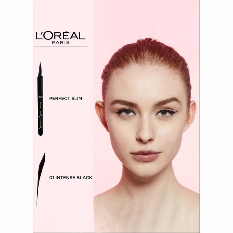 L'Oréal Paris Super Liner Perfect Slim in Intense Black, Long-Lasting Liquid Eyeliner with Precision Felt Tip, Pack of 1