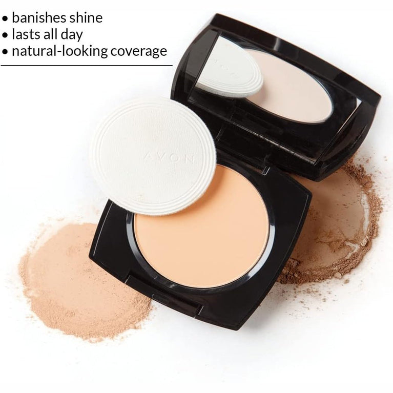 Avon Radiant Glow Mattifying Compact Face Powder in Fair Shade, 8g