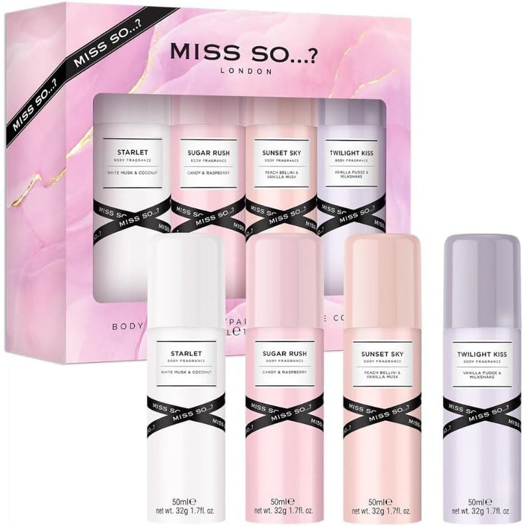 So…? Miss So…? & Galore Mixed Gift Sets Bundle - 12 Travel-Sized Body Mist Fragrance Sprays