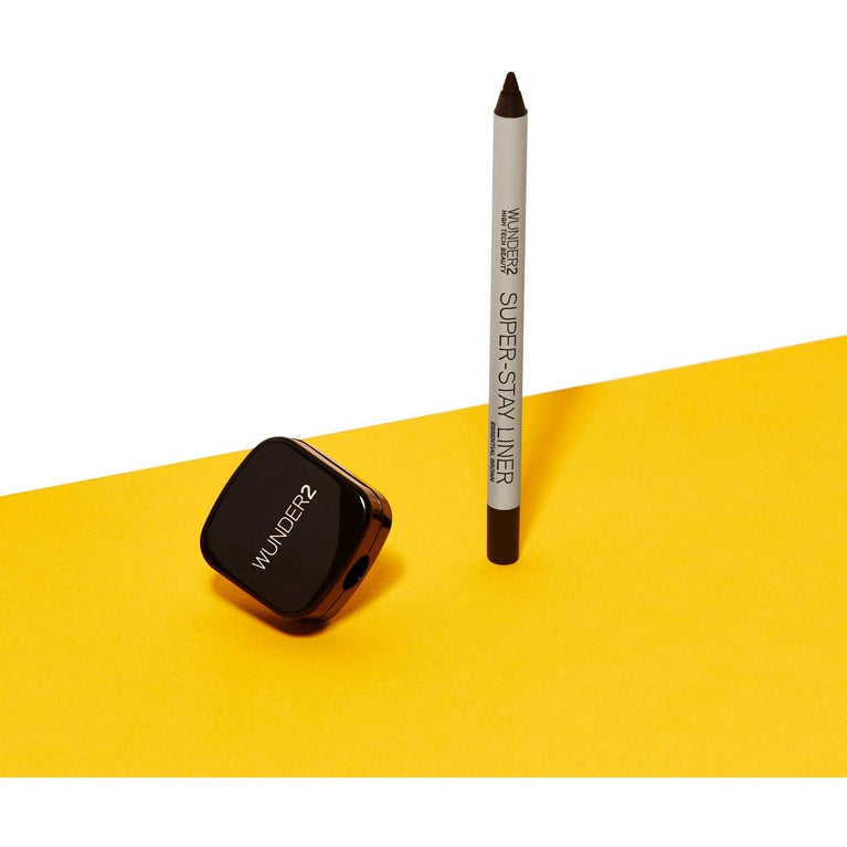 WUNDER2 Essential Black Eyeliner - High-Pigment, Easy-Glide, & Waterproof Pencil Liner with 24-Hour Wear in Essential, Metallic, & Glitter Finishes