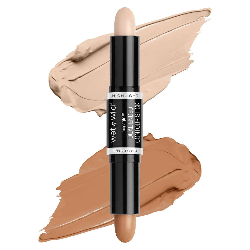 WET N WILD MegaGlo Highlight & Contour Stick - Dual-Ended for Effortless Sculpting in Medium/Tan Shade