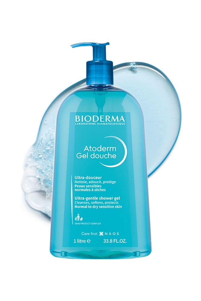 Bioderma Atoderm Shower Gel - Gentle Cleansing Body Wash for Dry & Sensitive Skin - 1L