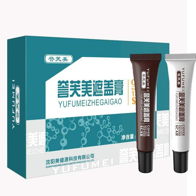 Professional Camouflage Concealer Cream: Waterproof Tattoo and Scar Cover Up Makeup for Skin Blemishes and Birthmarks (Classic Tattoo Concealer)