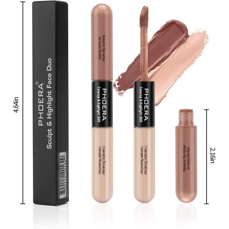 PHOERA Vegan Full Coverage Concealer Palette, Long-Lasting Matte Finish, Shade 102# Almond/Light