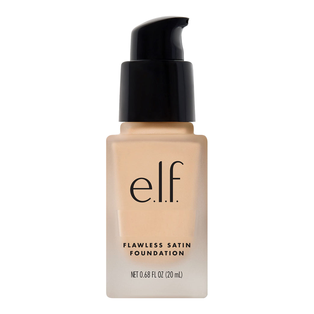 e.l.f. Light Ivory Flawless Finish Foundation - Medium Coverage & Semi-Matte Finish (0.68 Fl Oz/20mL) - Nourishing, Blendable & Buildable for All Skin Types