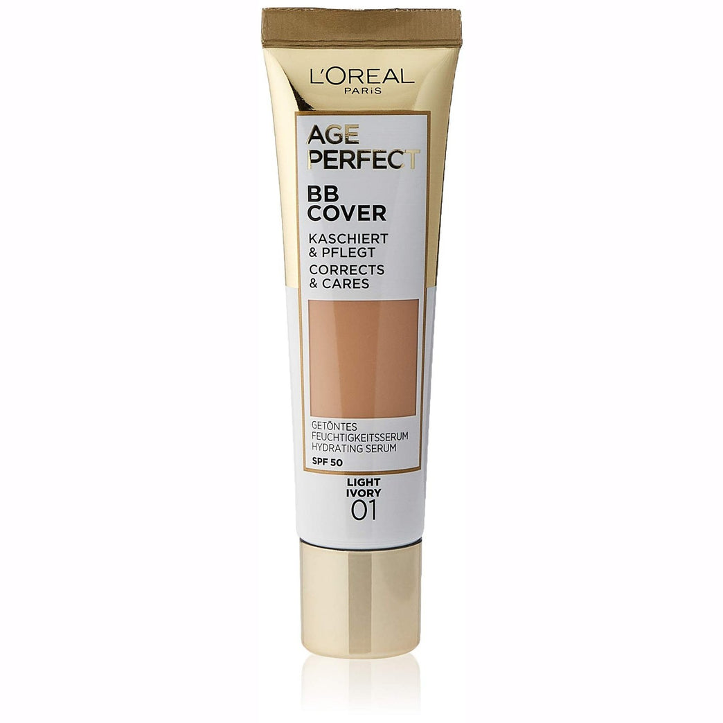 L'Oréal Paris Age Perfect BB Cream in 01 Light Ivory - Infused with Hydrating Serum and Enhanced with SPF 50 Protection