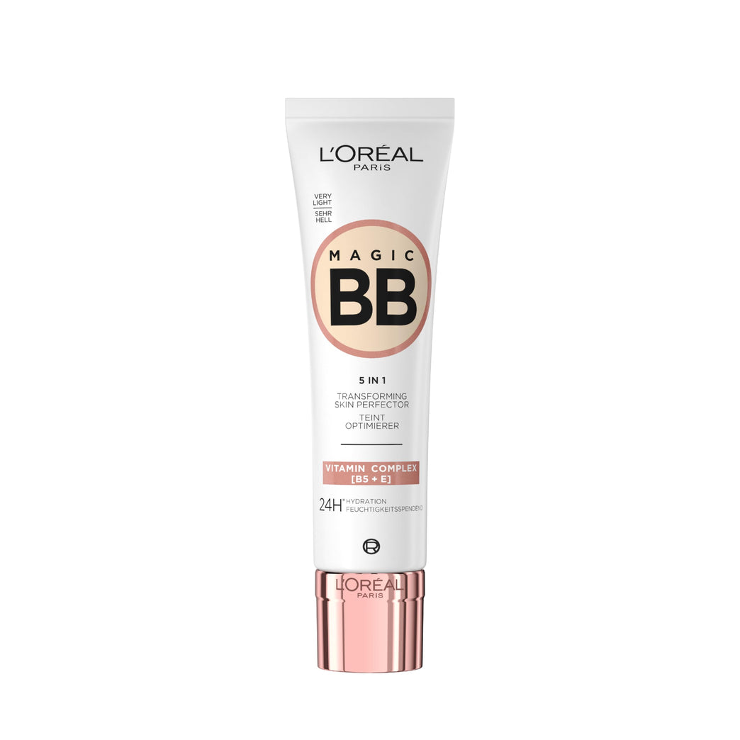 L'Oréal Paris Magic BB Cream for Natural, Flawless Complexion with 24h Moisturization and SPF 20, Very Light Blemish Balm, 30 ml