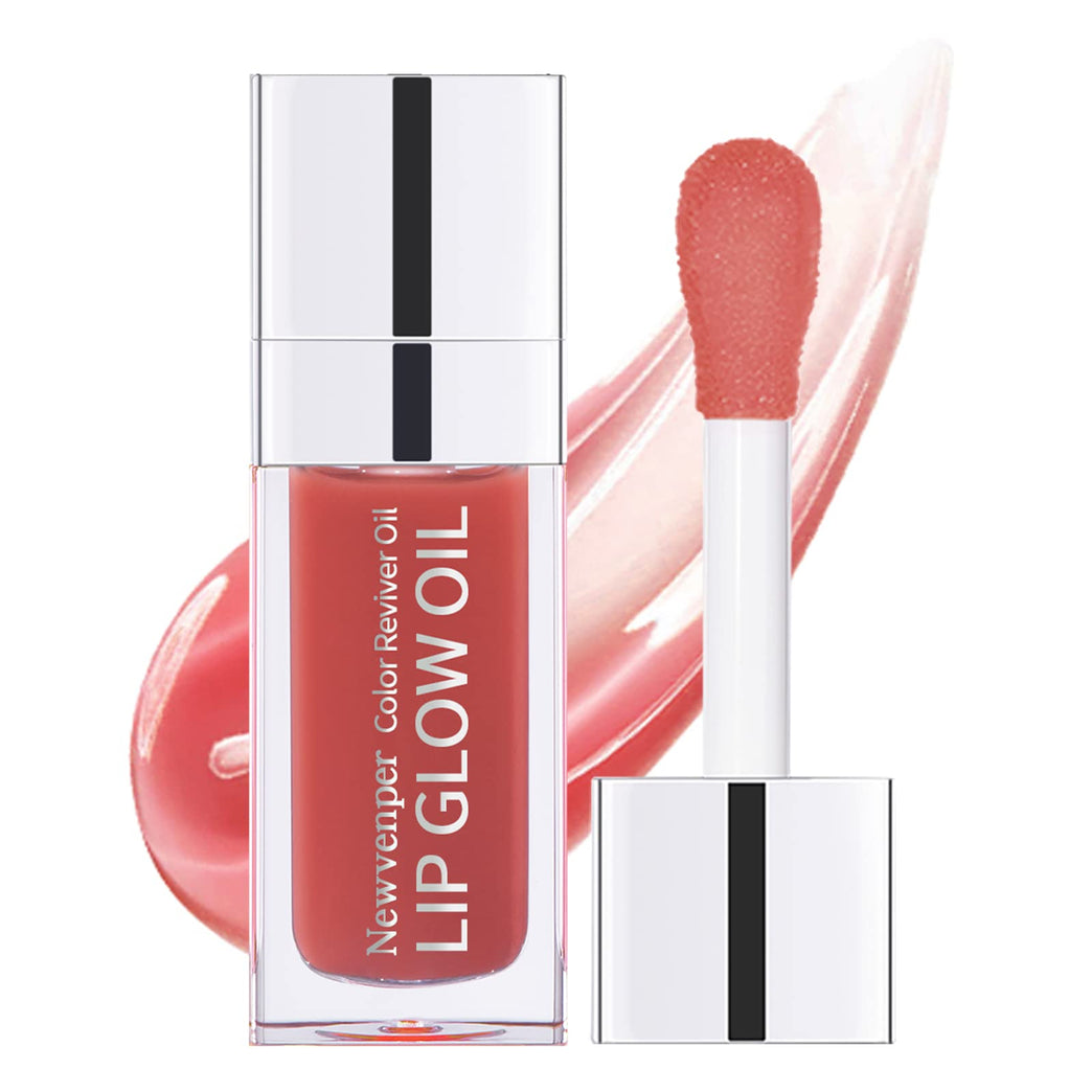 Luxurious Lip Plumper Gloss Oil for Nourishing and Hydrating Dry Lips with Easy-to-Use Big Brush - 02#