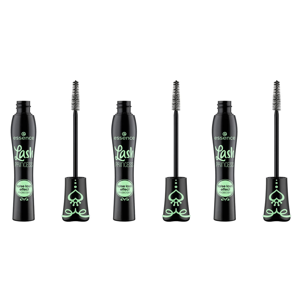 Essence Princess Enchanting False Lash Effect Mascara - 3 Pack - Black, Vegan, Paraben-Free, Fragrance-Free (3 x 12 ml)