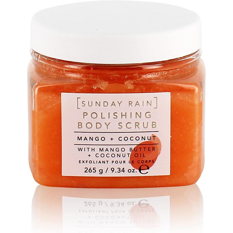 Sunday Rain Mango and Coconut Polishing Body Scrub for Soft and Smooth Skin, 265g