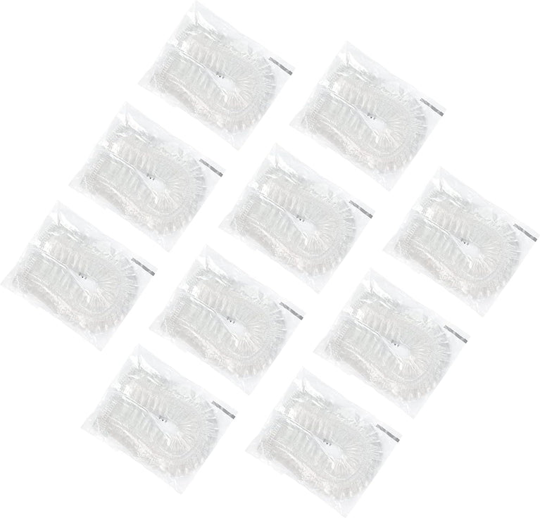 Waterproof Disposable Shower Caps - Pack of 100 Individually Wrapped Elastic Bath Caps