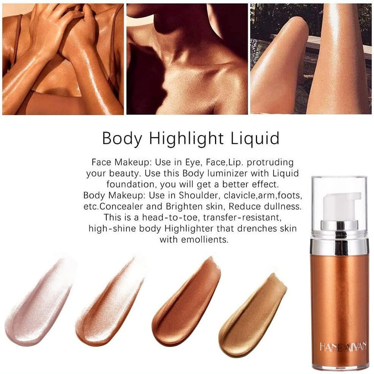 Glowing Radiance Body Luminizer: Moisturizing Shimmer Cream for Face & Body, All Skin Types, Long-lasting, Transfer-Resistant, Bronzer Highlighter in #03 Bronze Gold