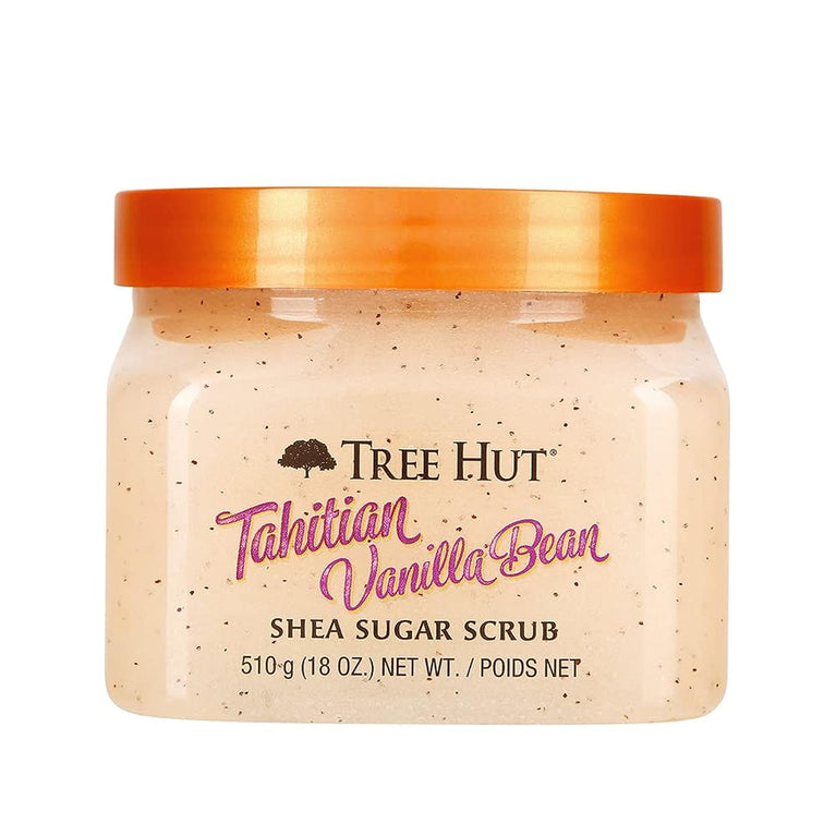 Tree Hut Tahitian Vanilla Bean Shea Sugar Scrub, 18oz, Ultra Hydrating and Exfoliating Scrub for Nourishing Essential Body Care