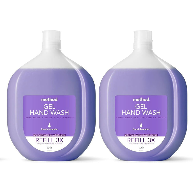 Method Hand Wash Refill, French Lavender, Eco-Friendly 2x 1L (Pack of 2)