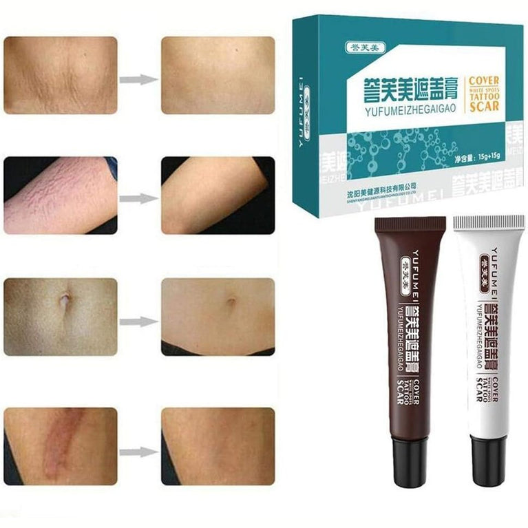 Professional Camouflage Concealer Cream: Waterproof Tattoo and Scar Cover Up Makeup for Skin Blemishes and Birthmarks (Classic Tattoo Concealer)