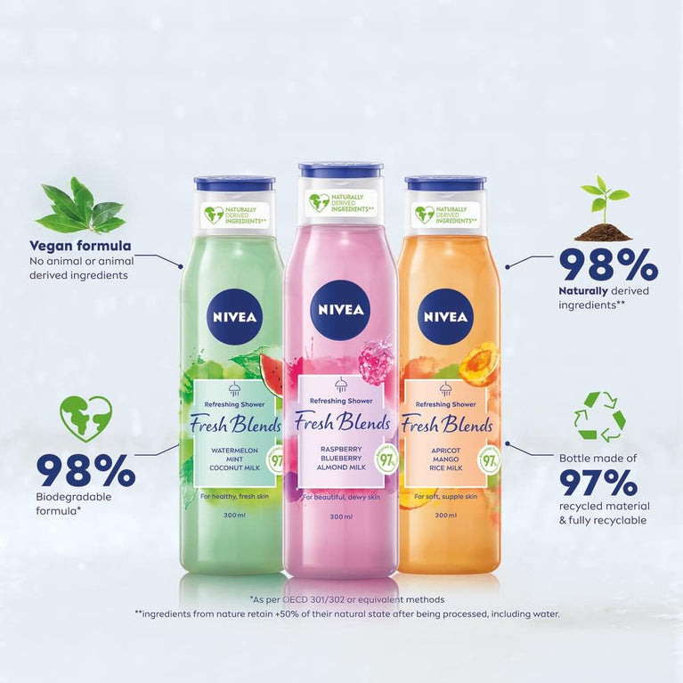 NIVEA Fresh Blends Raspberry Shower Gel (300ml)