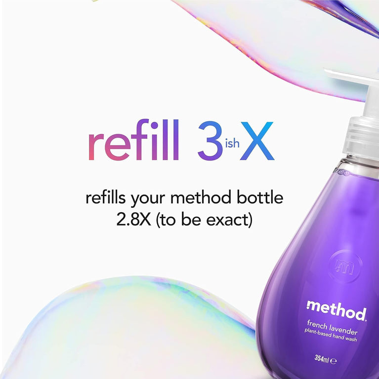 Method Hand Wash Refill, French Lavender, Eco-Friendly 2x 1L (Pack of 2)