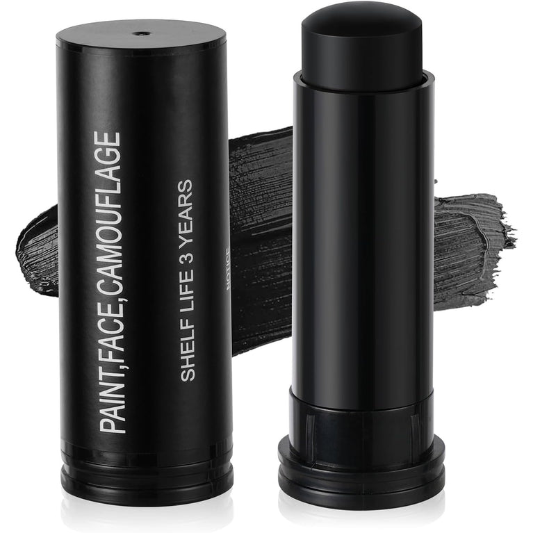 Aomig Athlete-Grade Waterproof Face and Body Paint Stick - Black, Perfect for Sport Events, Cosplay, and Costume Parties