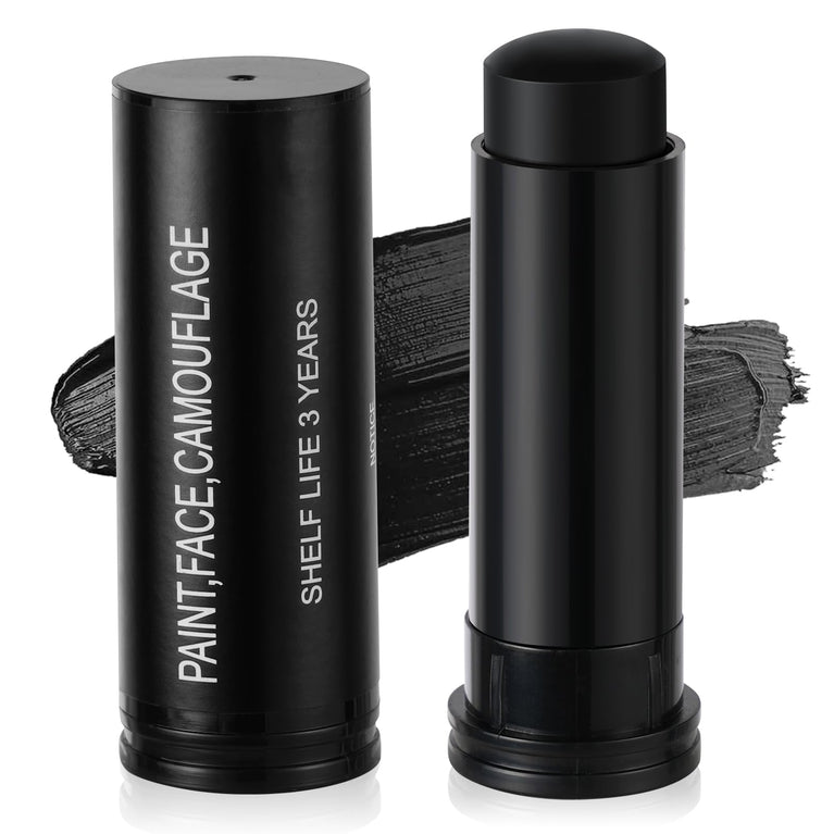 Aomig Athlete-Grade Waterproof Face and Body Paint Stick - Black, Perfect for Sport Events, Cosplay, and Costume Parties