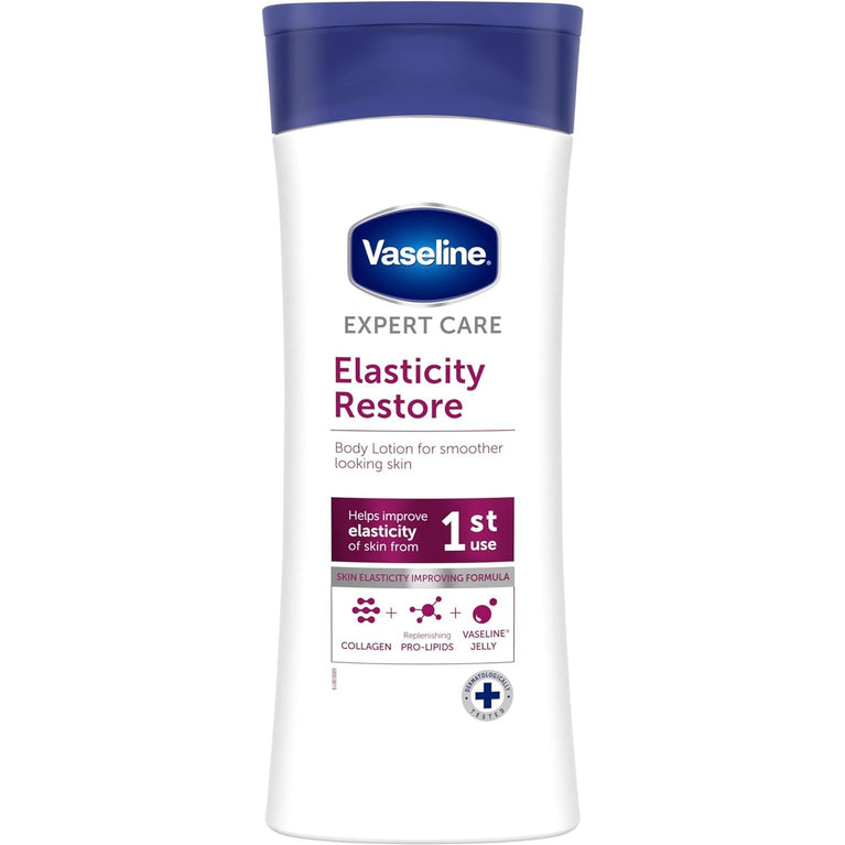 Vaseline Expert Care Elasticity Restore Body Lotion - 400 ml - Dermatologically Tested Moisturizer for Very Dry Skin