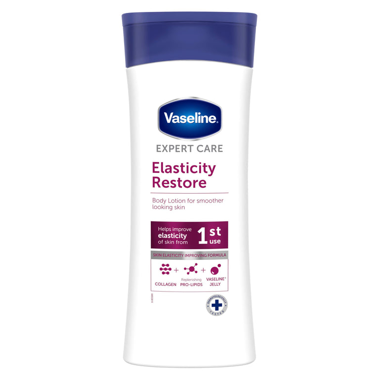 Vaseline Expert Care Elasticity Restore Body Lotion - 400 ml - Dermatologically Tested Moisturizer for Very Dry Skin