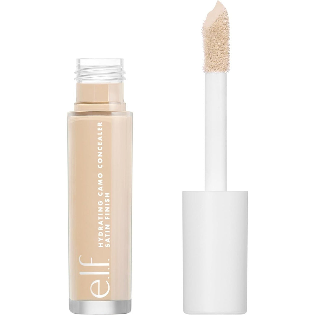 e.l.f. All-Day Flawless Coverage Hydrating Camo Concealer in Light Ivory with Satin Finish - Lightweight, Radiant Skin, 25 Color Options