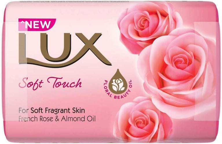 12 Lux Soft Touch French Rose & Almond Oil Soap Bars