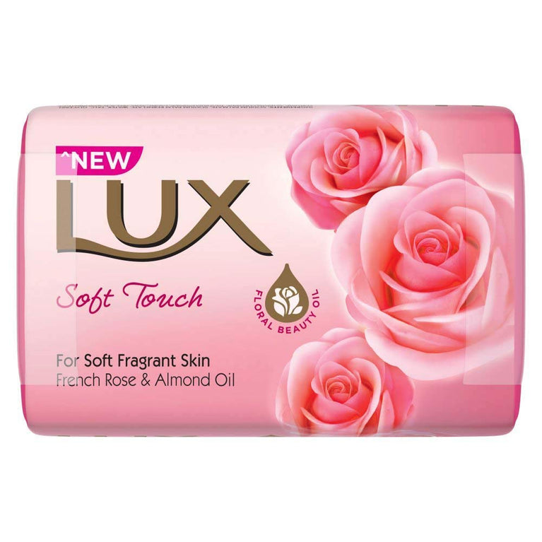 12 Lux Soft Touch French Rose & Almond Oil Soap Bars