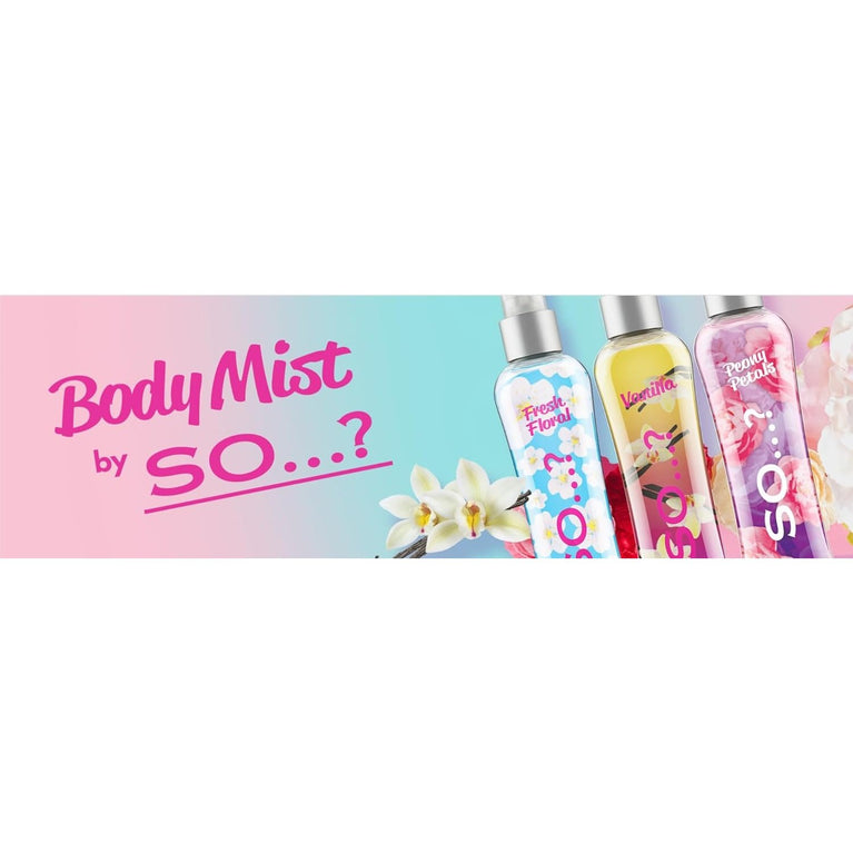 Body Mist Gift Set with Pink Grapefruit, Vanilla, Candy Floss & Sweet Pea Fragrance Spray Set (4x50ml)