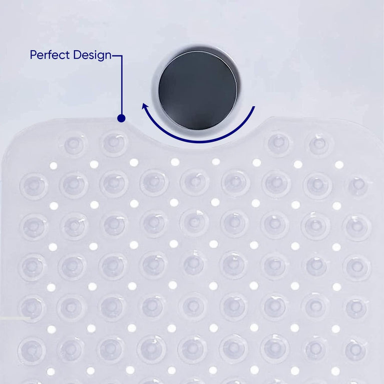 Non-Slip Anti-Mould Shower Bath Mat with Strong Suction Cups