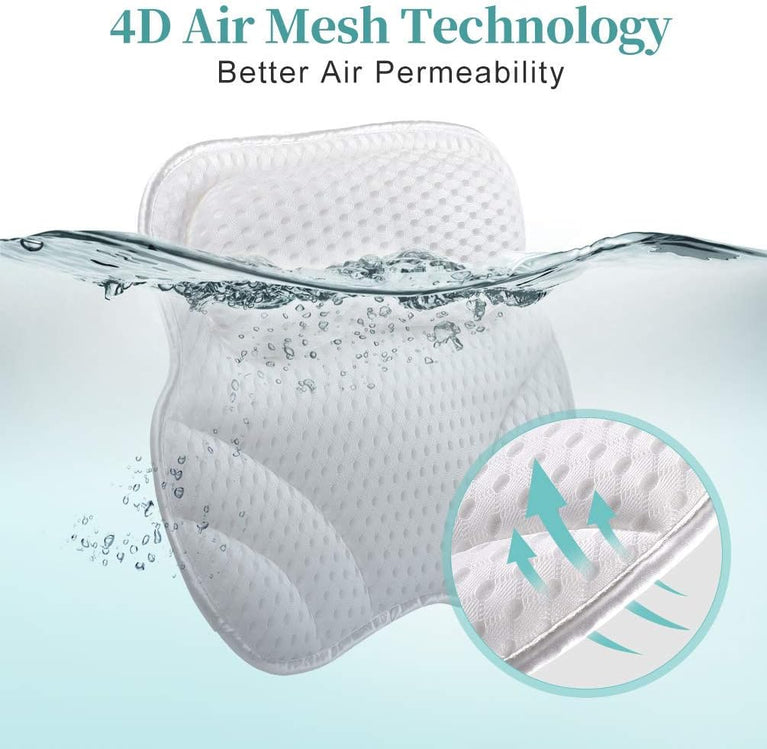 Luxury 4D Air Mesh Bath Pillow for Ultimate Relaxation