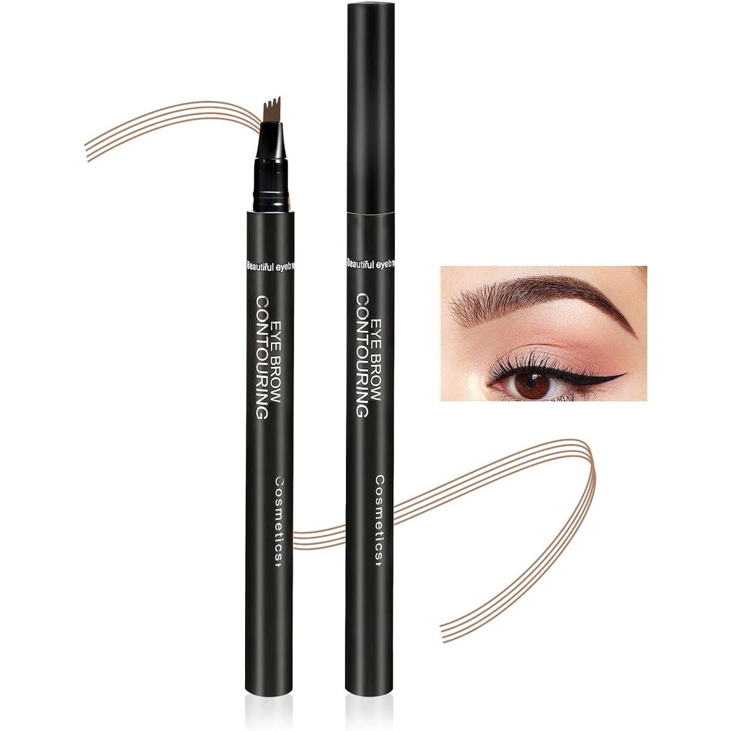 Boobeen Precision Eyebrow Pen with Waterproof Liquid Brow Pencil for Natural and Defined Eyebrow Makeup